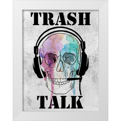 Skull Games II White Modern Wood Framed Art Print by Warren, Annie