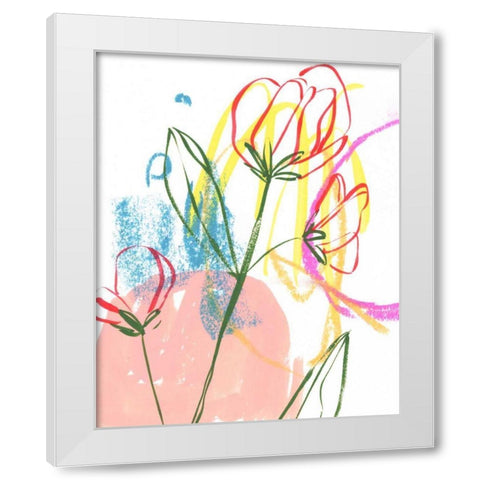 Tulip Formation I White Modern Wood Framed Art Print by Wang, Melissa