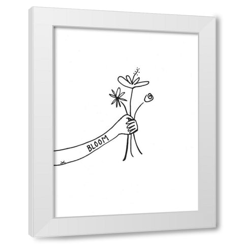 Bloom and Grow I White Modern Wood Framed Art Print by Sizemore, Natalie