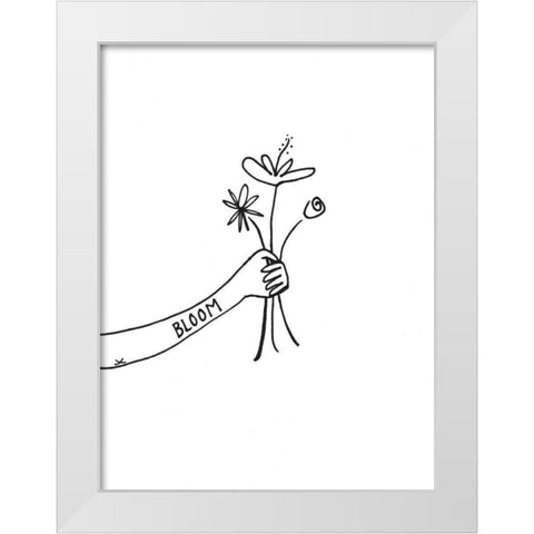 Bloom and Grow I White Modern Wood Framed Art Print by Sizemore, Natalie