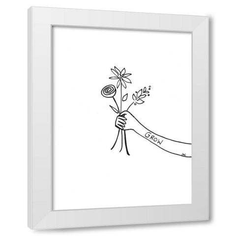 Bloom and Grow II White Modern Wood Framed Art Print by Sizemore, Natalie