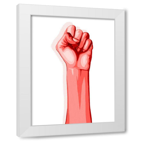Color Block Fist II White Modern Wood Framed Art Print by Popp, Grace