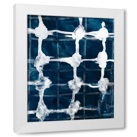 Indigo Memory I White Modern Wood Framed Art Print by Vess, June Erica