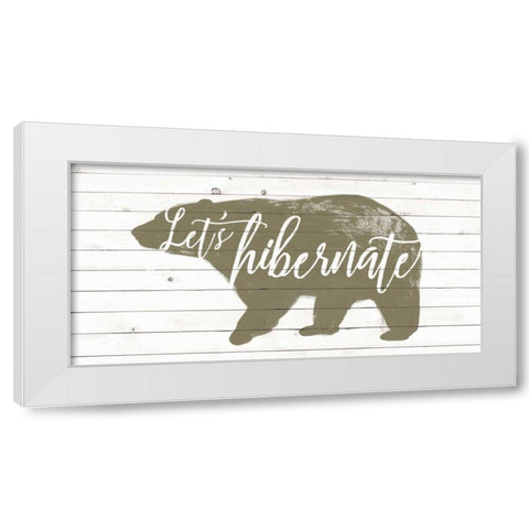 Lodge Hibernation I White Modern Wood Framed Art Print by Popp, Grace