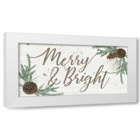 Wreath Sentiments I White Modern Wood Framed Art Print by Popp, Grace