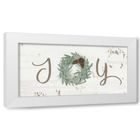 Wreath Sentiments II White Modern Wood Framed Art Print by Popp, Grace