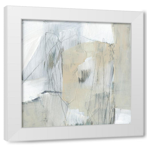 Kinetic Neutrals I White Modern Wood Framed Art Print by Goldberger, Jennifer