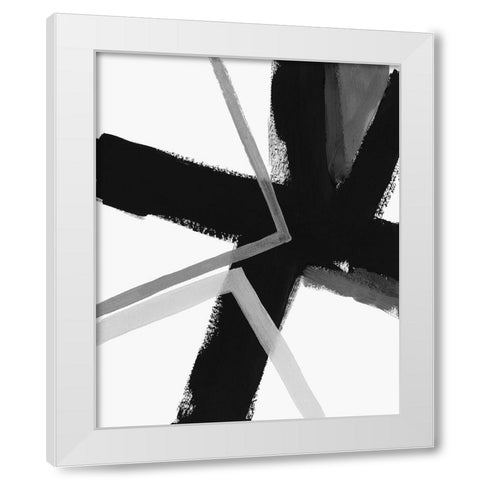 Angular Pulse II White Modern Wood Framed Art Print by Vess, June Erica