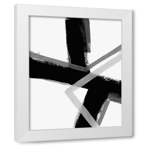 Angular Pulse IV White Modern Wood Framed Art Print by Vess, June Erica