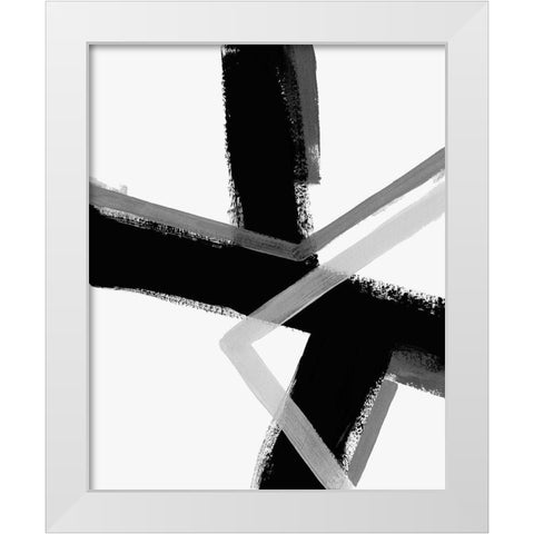 Angular Pulse IV White Modern Wood Framed Art Print by Vess, June Erica