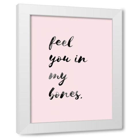 Moody Valentine I White Modern Wood Framed Art Print by Caroline, Emma