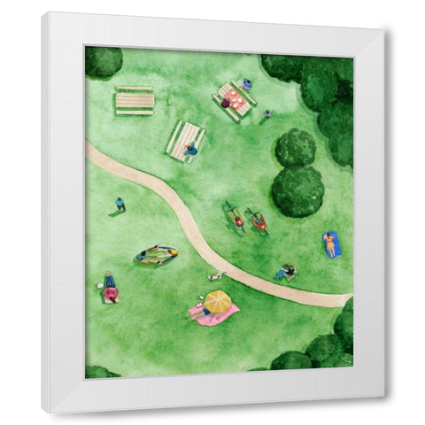 A Day in the Park II White Modern Wood Framed Art Print by Popp, Grace