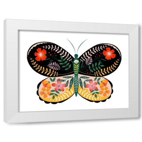 Butterfly Petals I White Modern Wood Framed Art Print by Popp, Grace