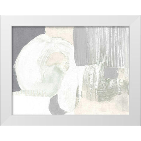 Neutral Curves I White Modern Wood Framed Art Print by Goldberger, Jennifer