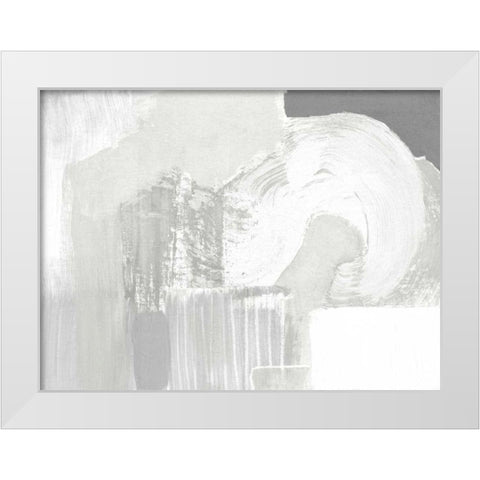 Neutral Curves II White Modern Wood Framed Art Print by Goldberger, Jennifer
