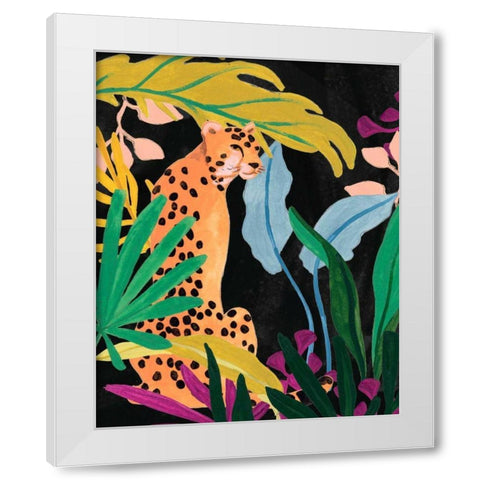 Cheetah Kingdom I White Modern Wood Framed Art Print by Vess, June Erica
