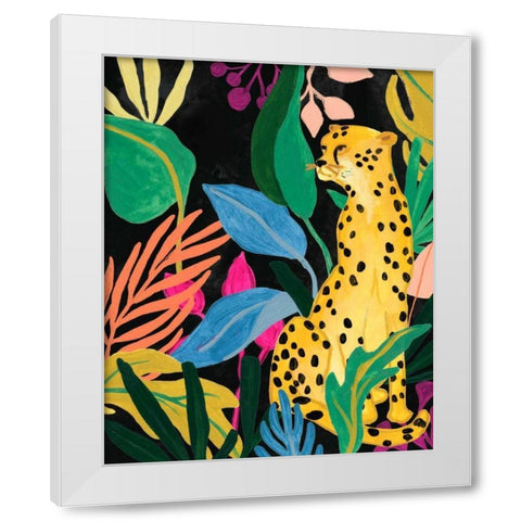 Cheetah Kingdom II White Modern Wood Framed Art Print by Vess, June Erica