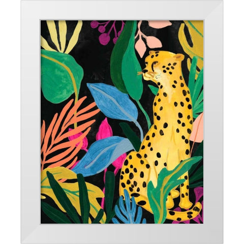 Cheetah Kingdom II White Modern Wood Framed Art Print by Vess, June Erica
