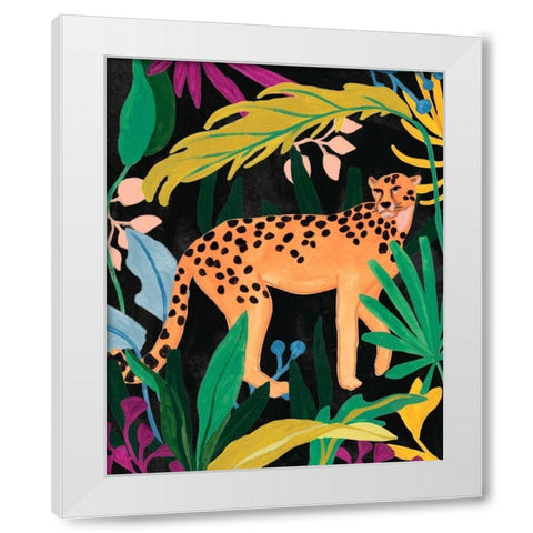 Cheetah Kingdom IV White Modern Wood Framed Art Print by Vess, June Erica