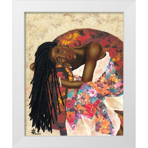 Woman Strong III White Modern Wood Framed Art Print by Saunders, Alonzo