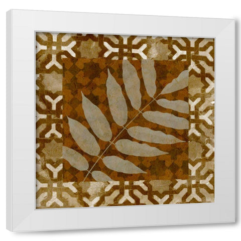 Shades of Brown I White Modern Wood Framed Art Print by Saunders, Alonzo