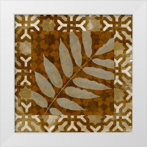Shades of Brown I White Modern Wood Framed Art Print by Saunders, Alonzo