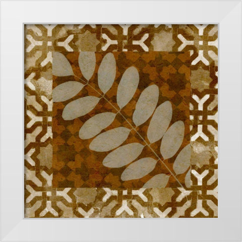 Shades of Brown II White Modern Wood Framed Art Print by Saunders, Alonzo