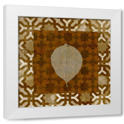Shades of Brown III White Modern Wood Framed Art Print by Saunders, Alonzo