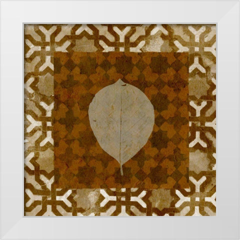 Shades of Brown III White Modern Wood Framed Art Print by Saunders, Alonzo