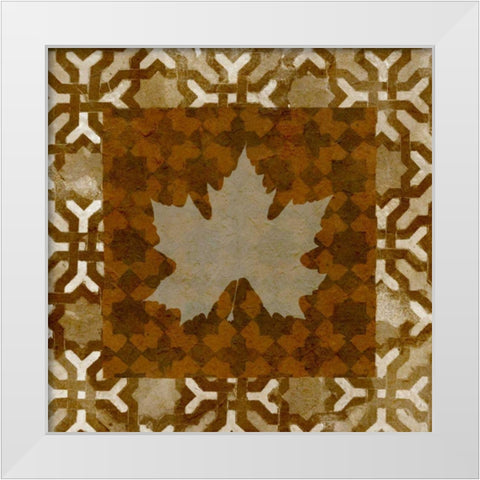 Shades of Brown IV White Modern Wood Framed Art Print by Saunders, Alonzo