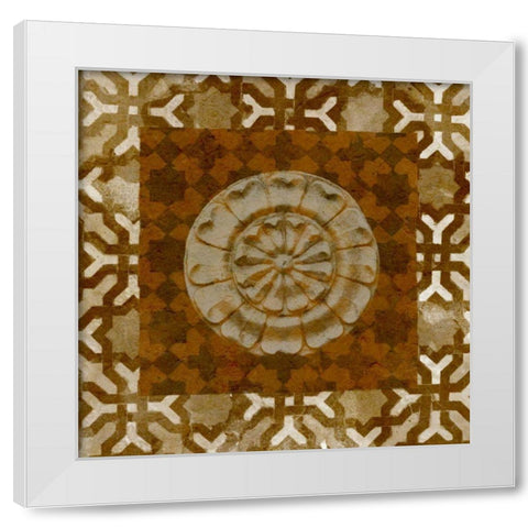 Squared Circle I White Modern Wood Framed Art Print by Saunders, Alonzo