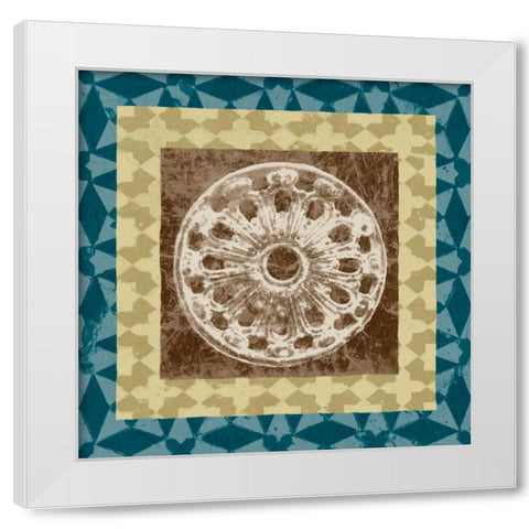 Squared Circle III White Modern Wood Framed Art Print by Saunders, Alonzo