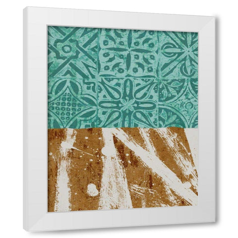 Tribal Pathways I White Modern Wood Framed Art Print by Saunders, Alonzo