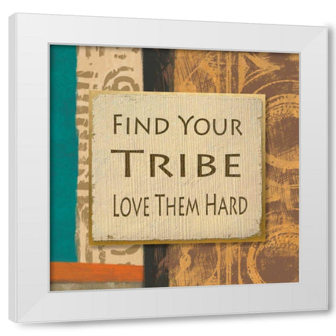 Tribe I White Modern Wood Framed Art Print by Saunders, Alonzo