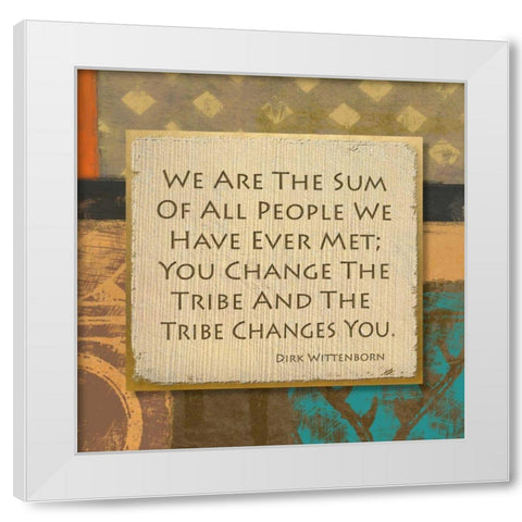 Tribe II White Modern Wood Framed Art Print by Saunders, Alonzo