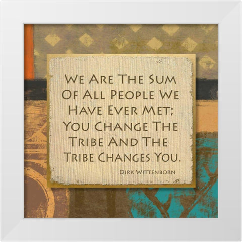 Tribe II White Modern Wood Framed Art Print by Saunders, Alonzo