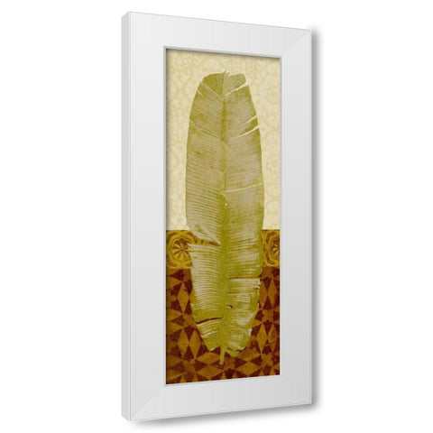 Tropical Frond I White Modern Wood Framed Art Print by Saunders, Alonzo