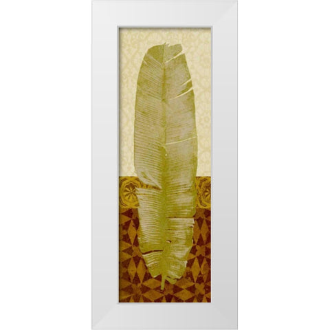 Tropical Frond I White Modern Wood Framed Art Print by Saunders, Alonzo