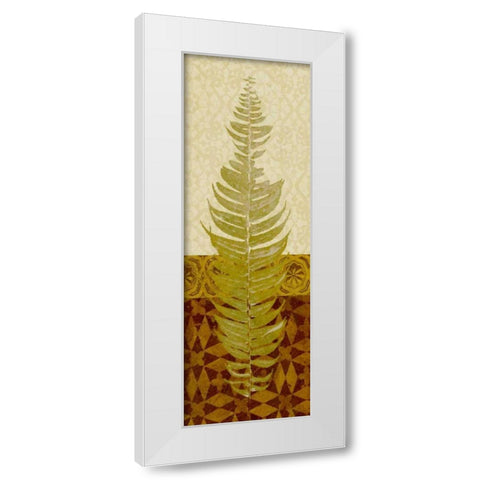 Tropical Frond II White Modern Wood Framed Art Print by Saunders, Alonzo