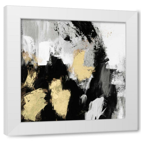 Neutral Gold Collage I White Modern Wood Framed Art Print by Borges, Victoria