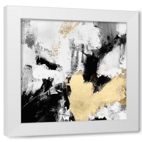 Neutral Gold Collage II White Modern Wood Framed Art Print by Borges, Victoria
