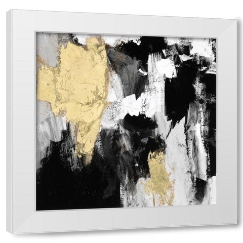 Neutral Gold Collage IV White Modern Wood Framed Art Print by Borges, Victoria