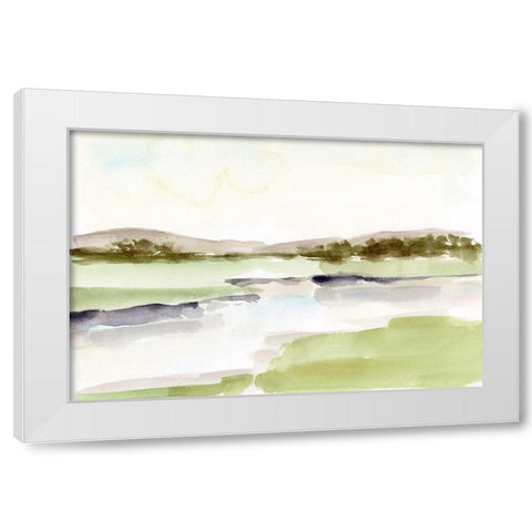 Lake Horizon I White Modern Wood Framed Art Print by Harper, Ethan