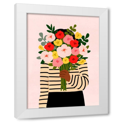 Darling Valentine I White Modern Wood Framed Art Print by Borges, Victoria
