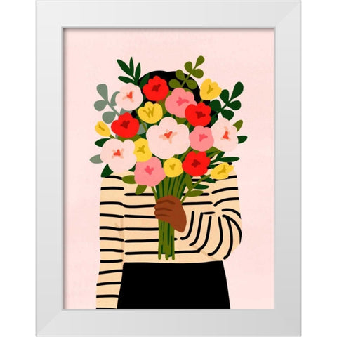 Darling Valentine I White Modern Wood Framed Art Print by Borges, Victoria