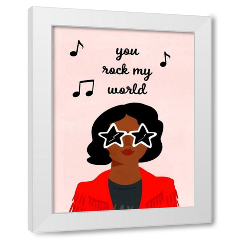 Darling Valentine III White Modern Wood Framed Art Print by Borges, Victoria