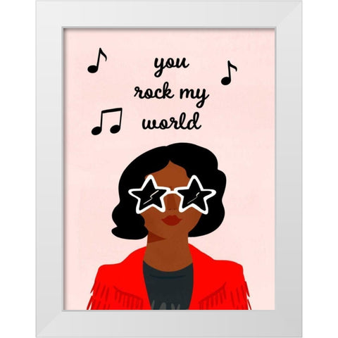 Darling Valentine III White Modern Wood Framed Art Print by Borges, Victoria