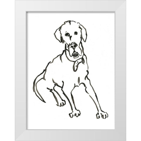 WAG: The Dog I White Modern Wood Framed Art Print by Binder, Vanessa