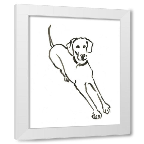 WAG: The Dog II White Modern Wood Framed Art Print by Binder, Vanessa