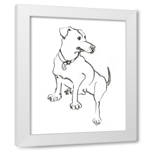 WAG: The Dog IV White Modern Wood Framed Art Print by Binder, Vanessa